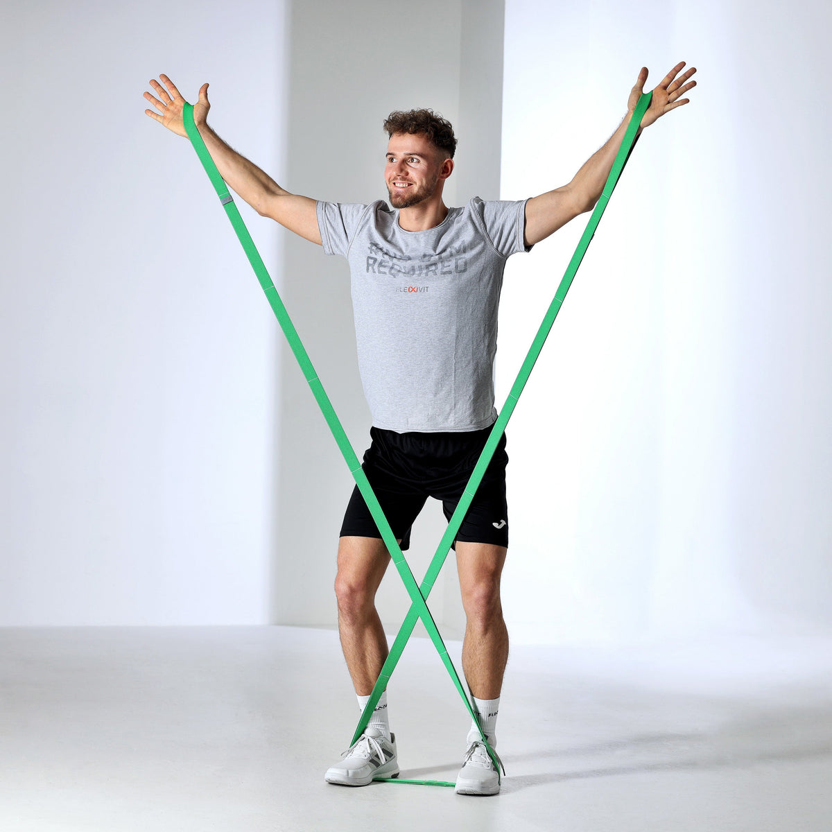 Entrenamiento de cuerpo completo con banda Flexvit Multi verde