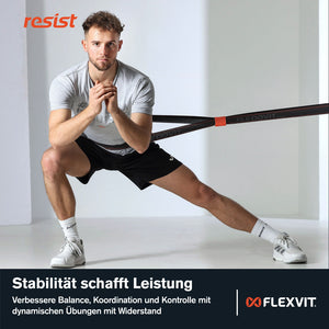 Flexvit Resist gris oscuro en entrenamiento con banda
