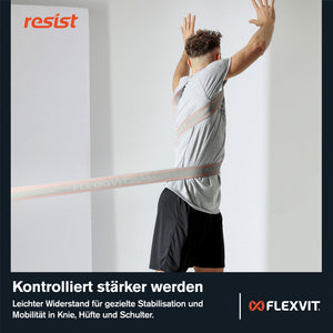 Flexvit Resist gris claro en un ejercicio de entrenamiento