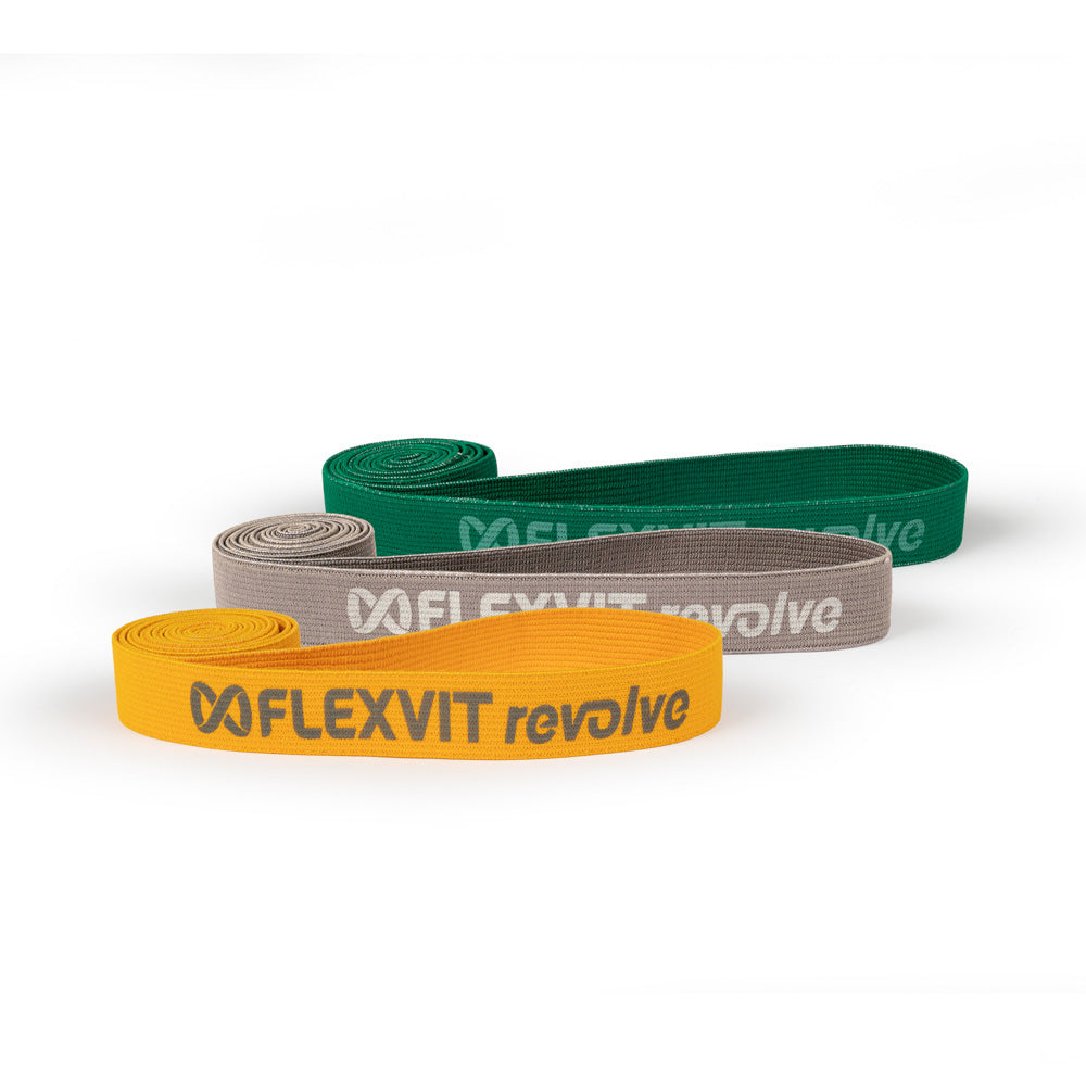 Flexvit Revolve Set de 3 Physio, bandas de resistencia textiles
