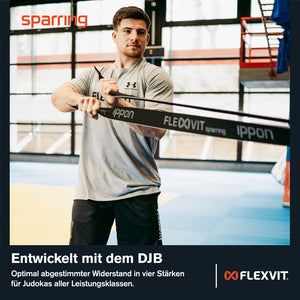 Flexvit Sparring en un entrenamiento de judo