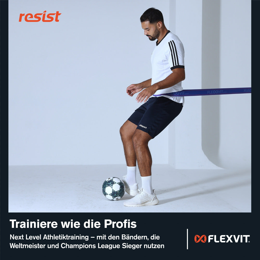 Entrenamiento de fútbol con bandas de resistencia Flexvit