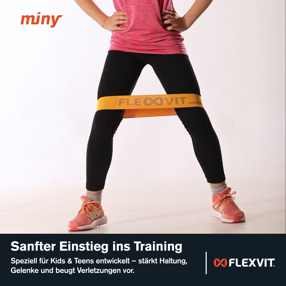 Flexvit MinY naranja en un ejercicio de entrenamiento juvenil