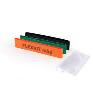 Flexvit Mini Set de 3 versión Athlete, bandas de resistencia textiles