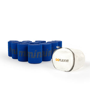 Flexvit Mini Team Pack de 10 bandas azules, resistencia muy fuerte