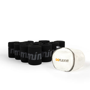 Flexvit Mini Team Pack de 10 bandas negras, resistencia extrema